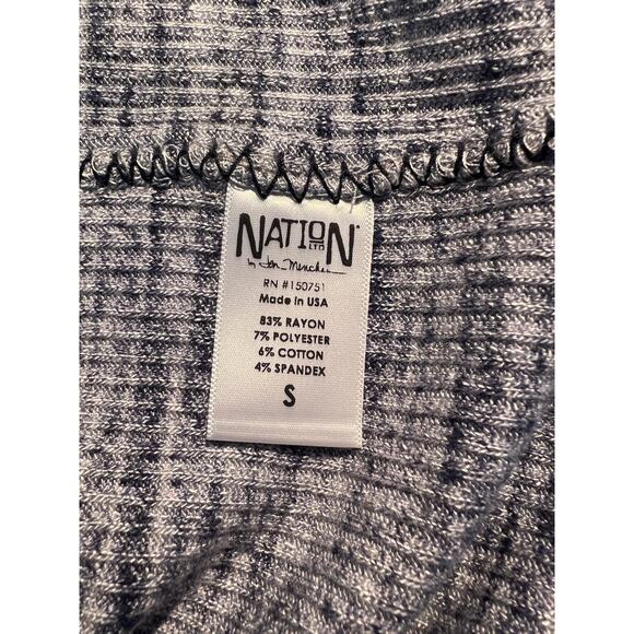 ⭐️ Nation LTD Top Mock Neck Ribbed Long Sleeve Basic Capsule Casual Quiet Luxury - Picture 5 of 6